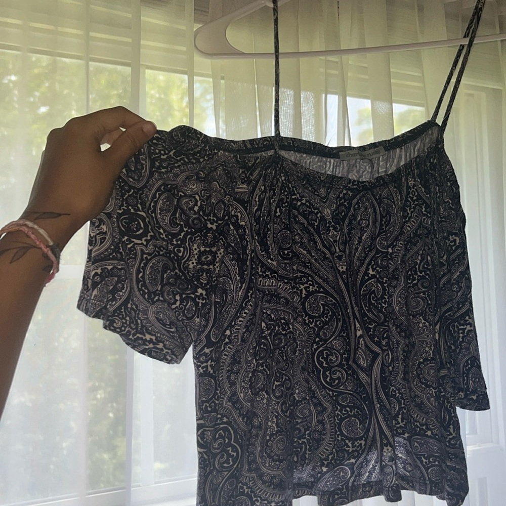 Cropped off the shoulder top